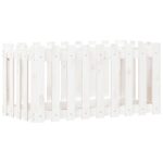 Lit surélevé de jardin design de clôture 100x50x50cm pin massif – Image 2