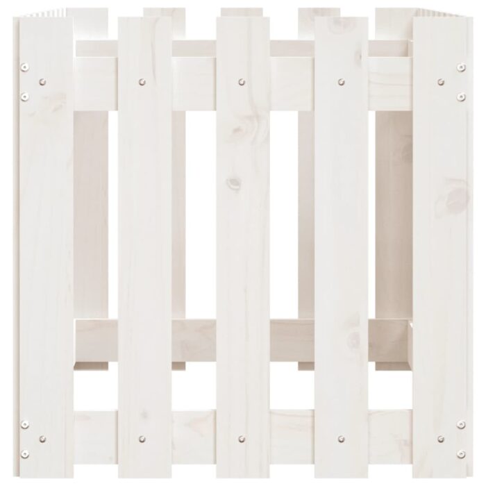 Lit surélevé de jardin design de clôture 100x50x50cm pin massif – Image 4