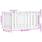 Lit surélevé de jardin design de clôture 100x50x50cm pin massif – Image 7