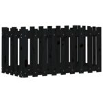 Lit surélevé de jardin design de clôture 100x50x50cm pin massif – Image 2