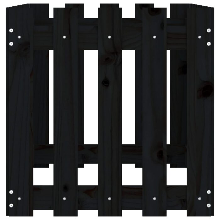 Lit surélevé de jardin design de clôture 100x50x50cm pin massif – Image 4