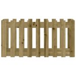 Lit surélevé de jardin design de clôture bois de pin imprégné – Image 3