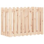 Lit surélevé de jardin design de clôture 100x50x70cm pin massif – Image 2