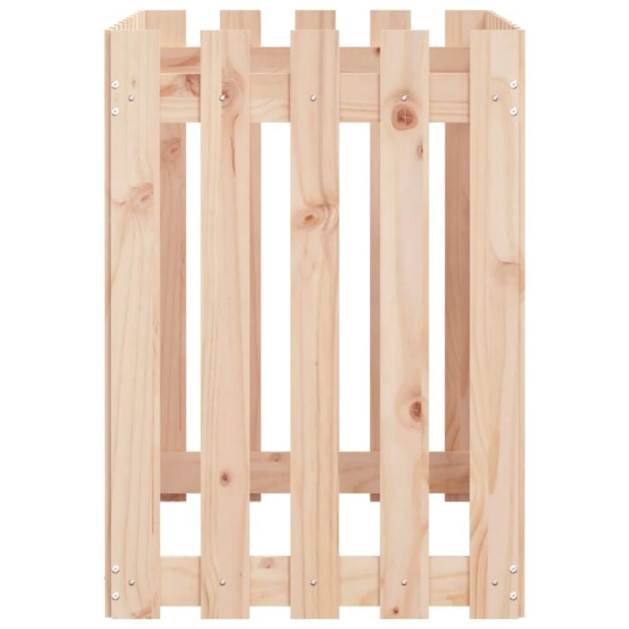 Lit surélevé de jardin design de clôture 100x50x70cm pin massif – Image 4