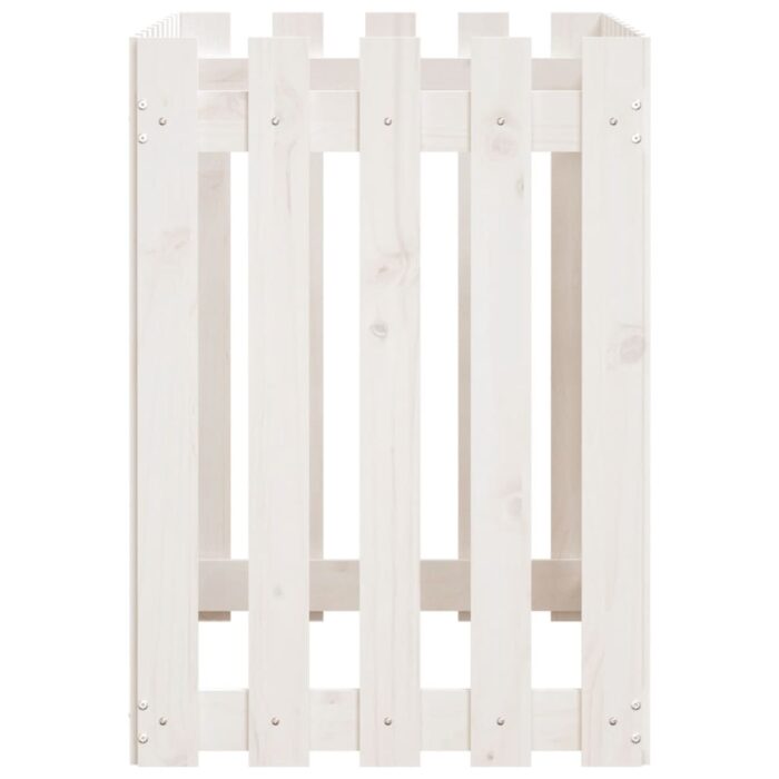 Lit surélevé de jardin design de clôture 100x50x70cm pin massif – Image 4