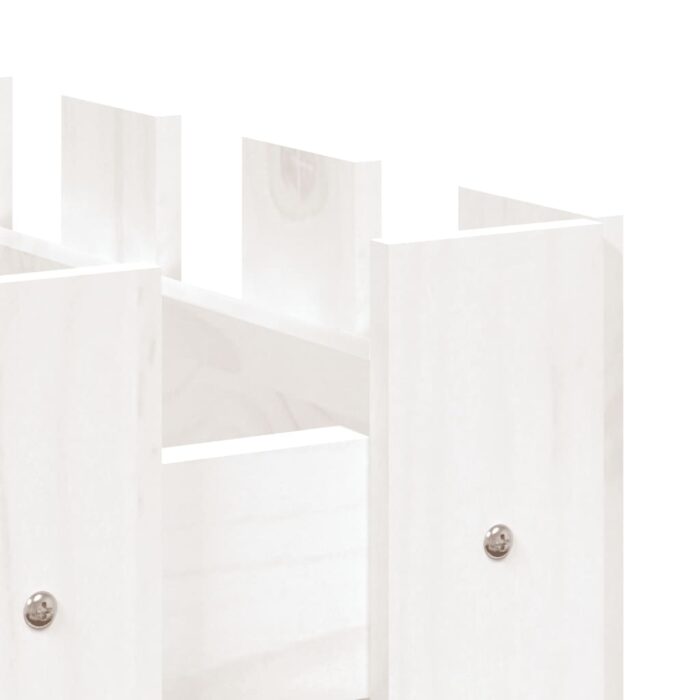 Lit surélevé de jardin design de clôture 100x50x70cm pin massif – Image 5