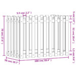 Lit surélevé de jardin design de clôture 100x50x70cm pin massif – Image 7