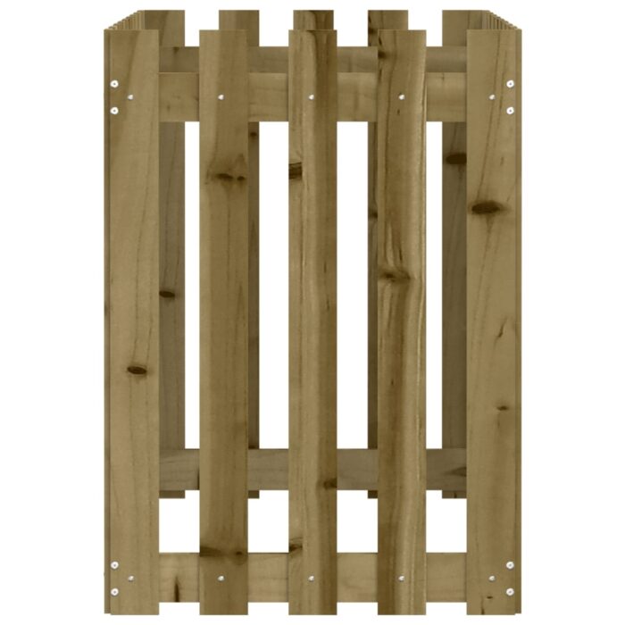 Lit surélevé de jardin design de clôture bois de pin imprégné – Image 4