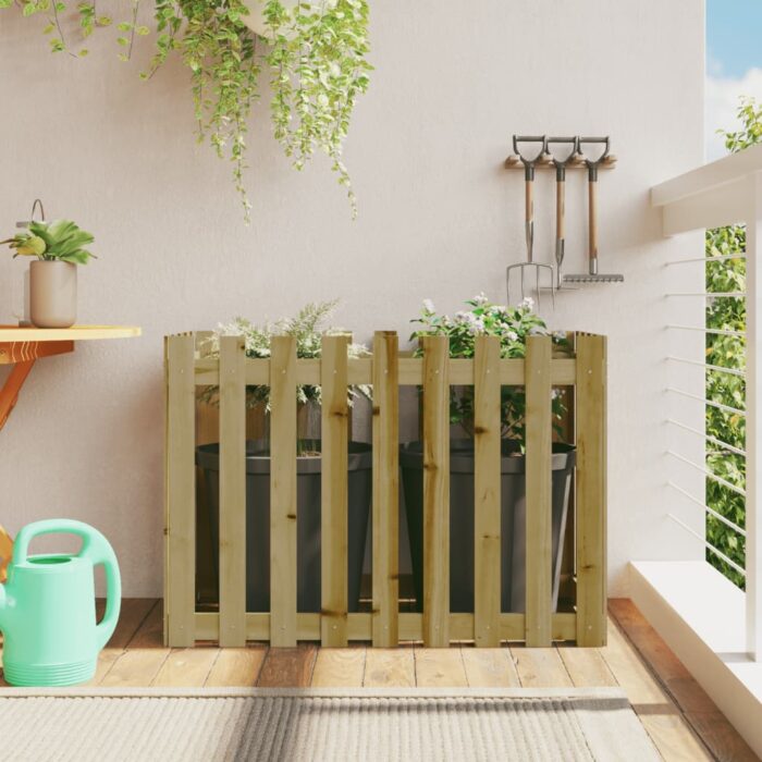 VXL8720845434373_m_en_hd_1.jpg Lit surélevé de jardin design de clôture bois de pin imprégné – Image 1