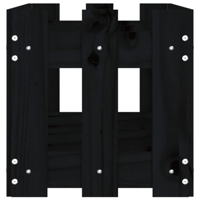 Lit surélevé de jardin design de clôture 150x30x30cm pin massif – Image 4