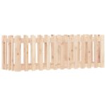 Lit surélevé de jardin design de clôture 150x50x50cm pin massif – Image 2