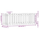 Lit surélevé de jardin design de clôture 150x50x50cm pin massif – Image 7