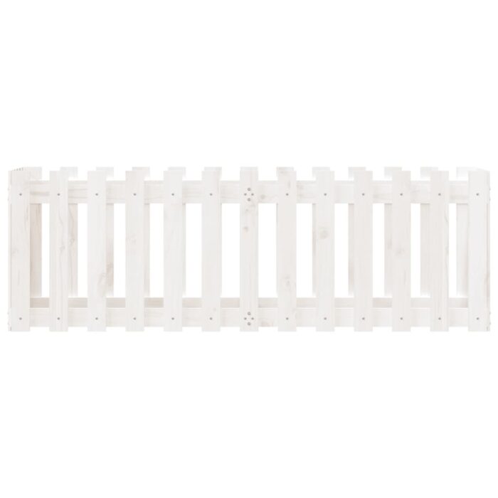 Lit surélevé de jardin design de clôture 150x50x50cm pin massif – Image 3