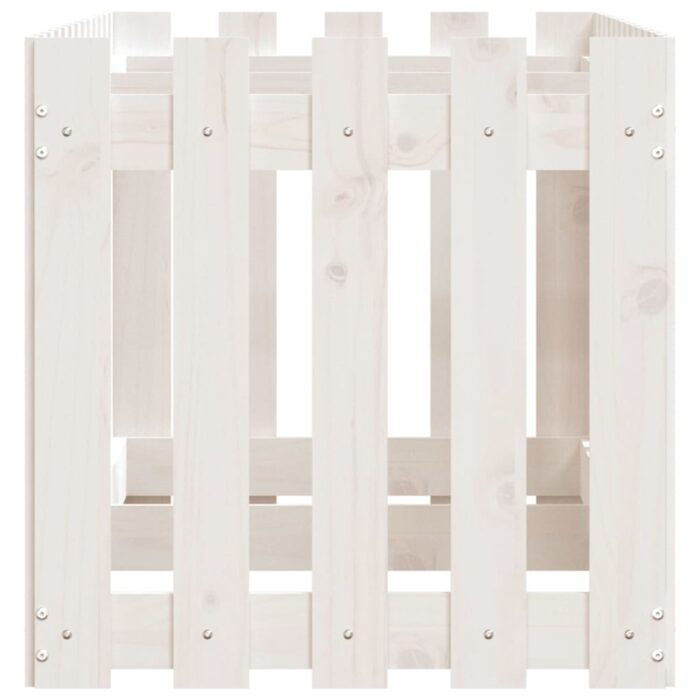 Lit surélevé de jardin design de clôture 150x50x50cm pin massif – Image 4