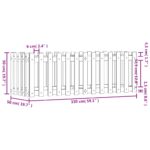 Lit surélevé de jardin design de clôture 150x50x50cm pin massif – Image 7