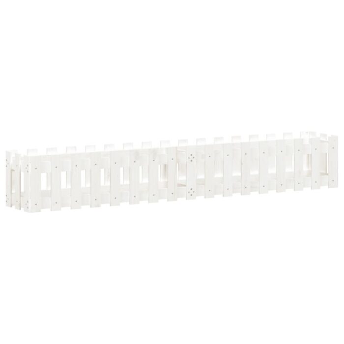 Lit surélevé de jardin design de clôture 200x30x30cm pin massif – Image 2