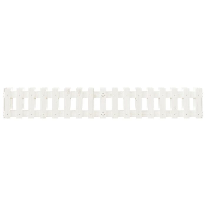 Lit surélevé de jardin design de clôture 200x30x30cm pin massif – Image 3