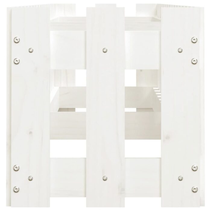 Lit surélevé de jardin design de clôture 200x30x30cm pin massif – Image 4