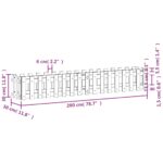 Lit surélevé de jardin design de clôture 200x30x30cm pin massif – Image 7