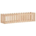 Lit surélevé de jardin design de clôture 200x50x50cm pin massif – Image 2