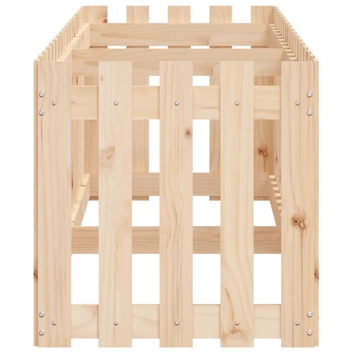 Lit surélevé de jardin design de clôture 200x50x50cm pin massif – Image 4