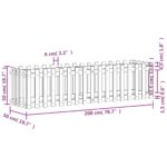 Lit surélevé de jardin design de clôture 200x50x50cm pin massif – Image 7