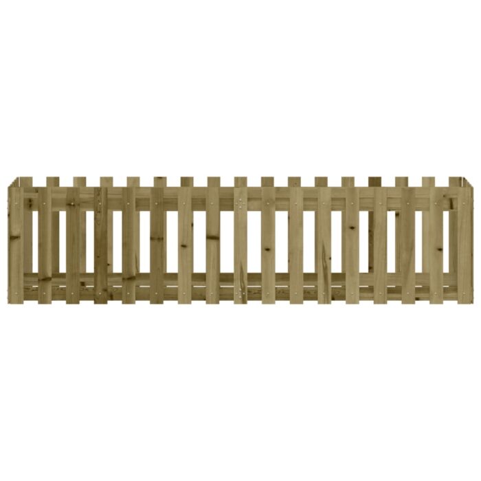 Lit surélevé de jardin design de clôture bois de pin imprégné – Image 3