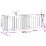 Lit surélevé de jardin design de clôture 200x50x70cm pin massif – Image 7