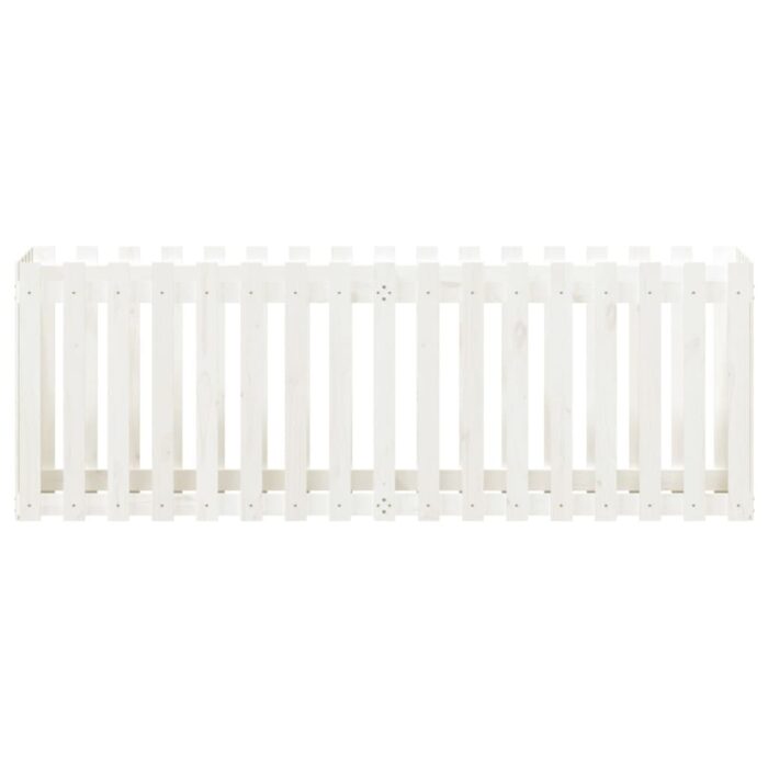 Lit surélevé de jardin design de clôture 200x50x70cm pin massif – Image 3