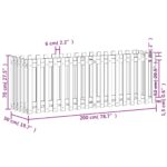 Lit surélevé de jardin design de clôture 200x50x70cm pin massif – Image 7