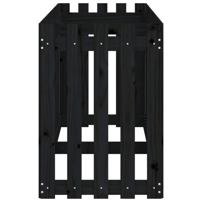 Lit surélevé de jardin design de clôture 200x50x70cm pin massif – Image 4
