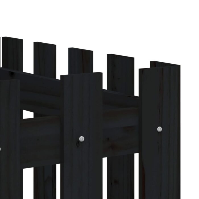Lit surélevé de jardin design de clôture 200x50x70cm pin massif – Image 5