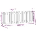 Lit surélevé de jardin design de clôture 200x50x70cm pin massif – Image 7