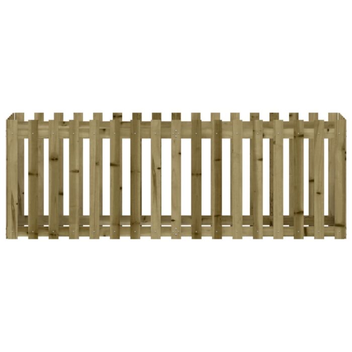 Lit surélevé de jardin design de clôture bois de pin imprégné – Image 3