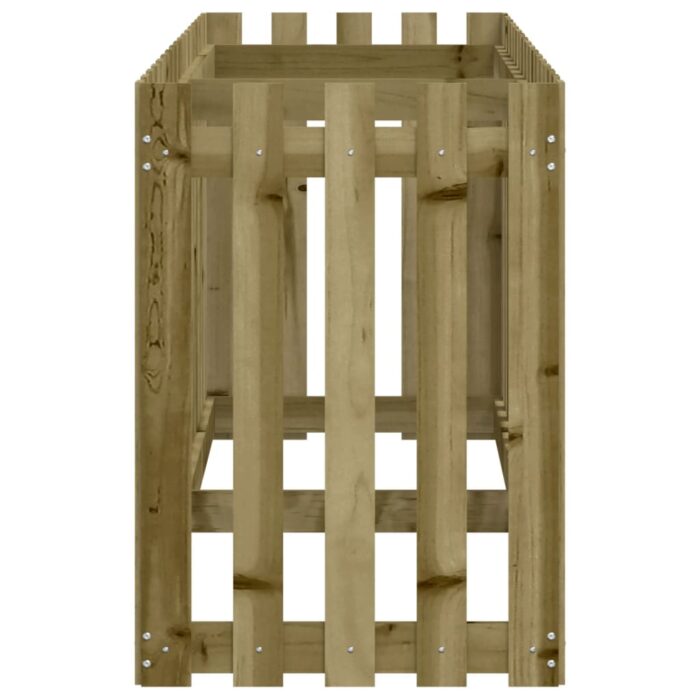 Lit surélevé de jardin design de clôture bois de pin imprégné – Image 4