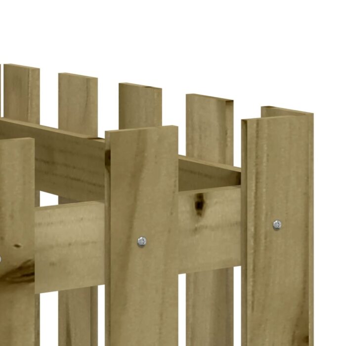 Lit surélevé de jardin design de clôture bois de pin imprégné – Image 5