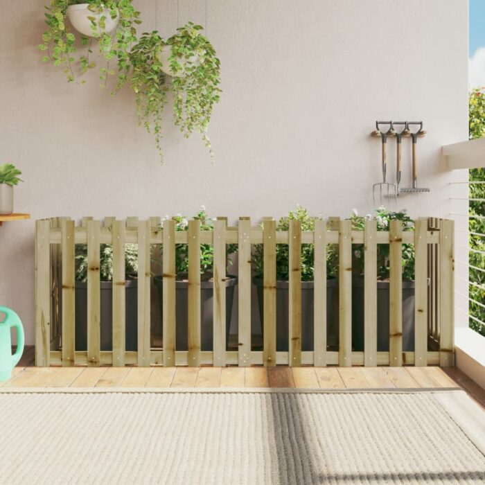 Lit surélevé de jardin design de clôture bois de pin imprégné – Image 1