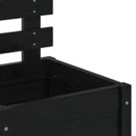 Jardinière avec support noir 39x39,5x114 cm bois de pin massif – Image 5