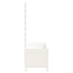 Jardinière avec support blanc 79x39,5x114 cm bois de pin massif – Image 4