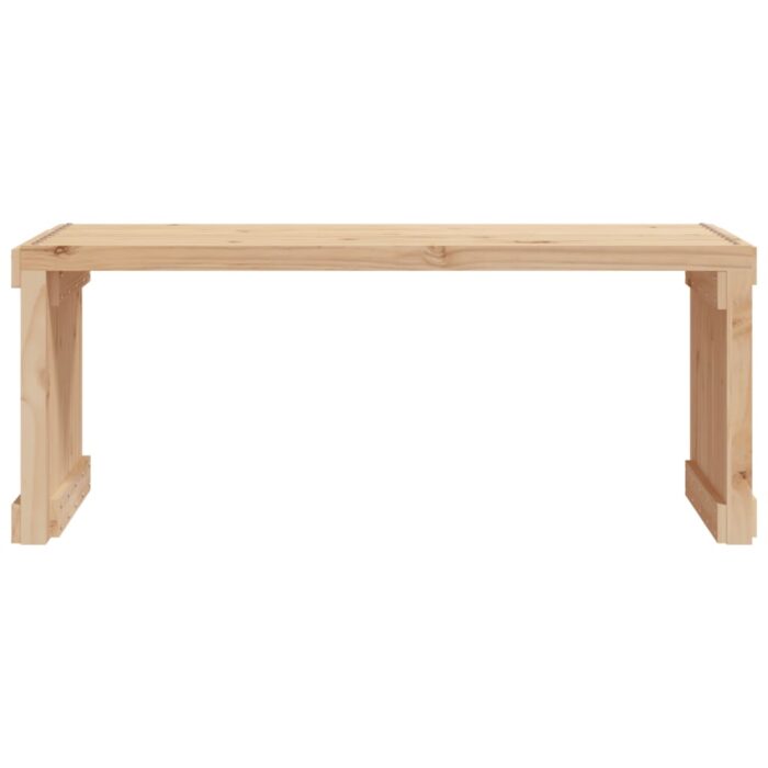 Banc de jardin extensible 212,5x40,5x45 cm bois massif de pin – Image 2