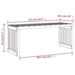 Banc de jardin extensible 212,5x40,5x45 cm bois massif de pin – Image 8