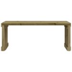 Banc de jardin extensible 212,5x40,5x45 cm bois de pin imprégné – Image 2