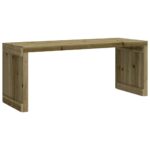 Banc de jardin extensible 212,5x40,5x45 cm bois de pin imprégné – Image 3