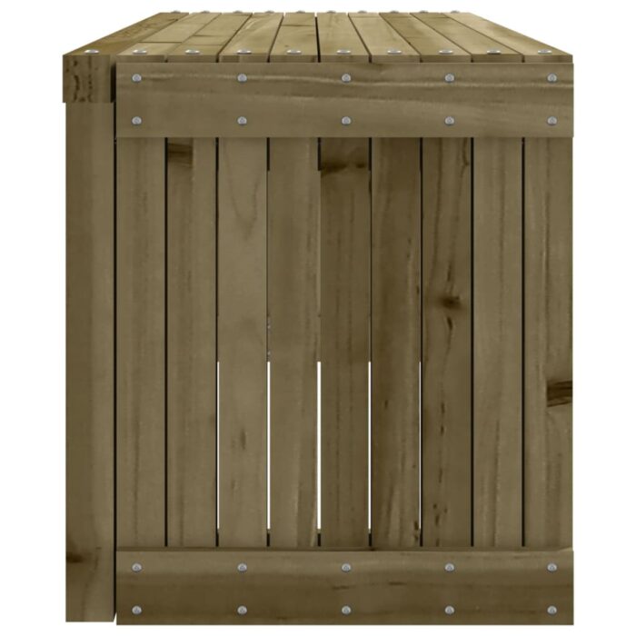 Banc de jardin extensible 212,5x40,5x45 cm bois de pin imprégné – Image 4