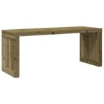 Banc de jardin extensible 212,5x40,5x45 cm bois de pin imprégné – Image 5