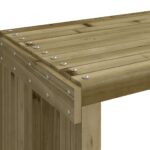 Banc de jardin extensible 212,5x40,5x45 cm bois de pin imprégné – Image 6