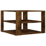 Table basse chêne fumé 59,5x59,5x40 cm bois d'ingénierie – Image 3