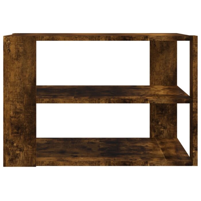 Table basse chêne fumé 59,5x59,5x40 cm bois d'ingénierie – Image 4