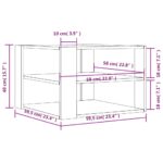 Table basse sonoma gris 59,5x59,5x40 cm bois d'ingénierie – Image 7