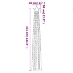 Guirlande de sapin de Noël 320 LED blanc froid 375 cm – Image 8